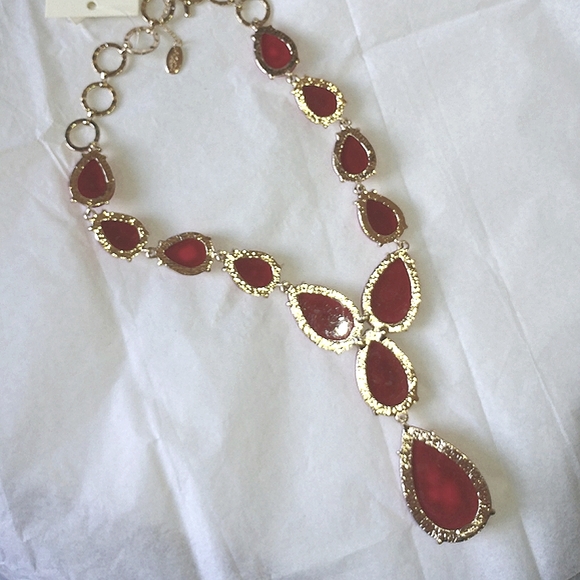 AMRITA SINGH HOT PINK "CAMELLA" NECKLACE - 18" LONG - Picture 5 of 7